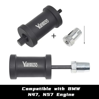 Fuel Injector Removal Tool, Injector Seal Replace Install Kit Fit for BMW | Compatible with BMW N14 N18 N20 N26 N47 N53 N54 N55 N57 N63 S63 B38 B48 B58 with Extended Slide Hammer Screws - size: SET