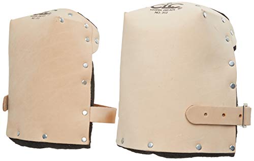 CLC Custom Leathercraft 313 Heavy Duty Leather Kneepads, Double Thick Lining, Tan - style: Double-Thick Leather Kneepads