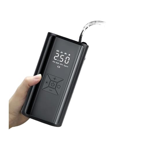 Digital Air Pump with LED Light Wireless Tire Inflator Air Compressor Portable Tire Pressure Gauge LCD Display 150PSI 120W(B) - color: B