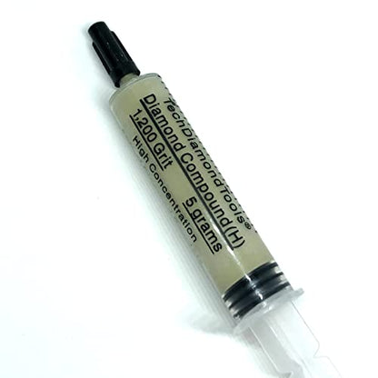 TechDiamondTools Diamond Lapping Paste Polishing Compound USA Made 1,200 Grit Mesh 10-20 Microns Lapping Compound for Rock Glass Metal Jewelry Resin Marble with High Concentration of Diamond Powder - size: 1,200 grit / 10-20 microns