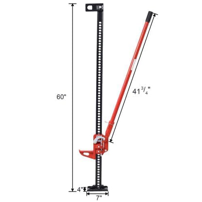 60 in Hi Lift Farm Jack, 3 Ton/7000 LB Ratcheting Utility Off Road Jack | 4.13-52.36 in Lifting Range, Ideal for Off-Road Vehicles, Trucks & Tractors - size: 60 in