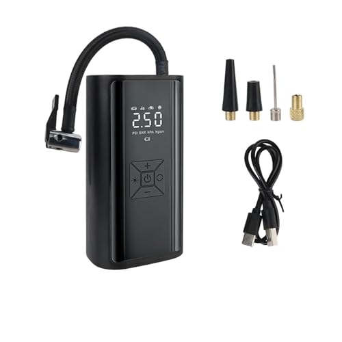 Digital Air Pump with LED Light Wireless Tire Inflator Air Compressor Portable Tire Pressure Gauge LCD Display 150PSI 120W(B) - color: B