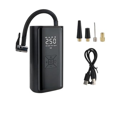 Digital Air Pump with LED Light Wireless Tire Inflator Air Compressor Portable Tire Pressure Gauge LCD Display 150PSI 120W(B) - color: B