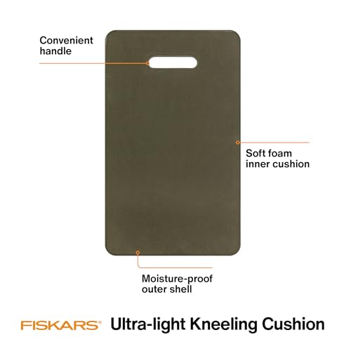 Fiskars Garden Kneeling Pad, 11" x 18" Lightweight and Thick EVA Foam Knee Cushion with Handle for Gardening, Cleaning, or Construction - Moisture and Rip Resistant, Gardening Supplies, Green - size: 1 Count (Pack of 1)