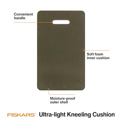 Fiskars Garden Kneeling Pad, 11" x 18" Lightweight and Thick EVA Foam Knee Cushion with Handle for Gardening, Cleaning, or Construction - Moisture and Rip Resistant, Gardening Supplies, Green - size: 1 Count (Pack of 1)