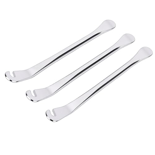 Keenso Heavy Duty Tire Iron Spoons Changing Tire Lever Bar Set for Motorcycle Car Truck Removal and Replacement with Ergonomic Grip and Metal Construction