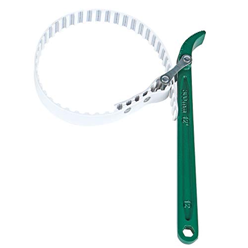 Skelang Adjustable Strap Wrench, 12" Multi-Purpose Steel Wire Belt Wrench for Replacing Water Filter, Oil Filter, Pipe Joints - size: 12 in