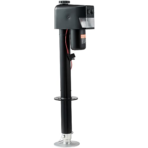 VEVOR Electric Tongue Jack, 3500lbs Capacity, 9.84"-33.85" Electric Trailer Jack with Waterproof Cover for RV, Horse, Utility Trailers - size: 3500 lbs