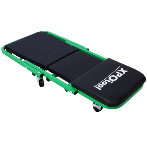 Mechanic Creeper, Garage Gift, 36" Z Creeper Seat, 2 in 1 Mechanic Gifts, 300 lbs Capacity, Low Profile Creeper with 6 pcs Wheels in Garage/Shop for Fathers Day Tool Gift (Green) - color: Green
