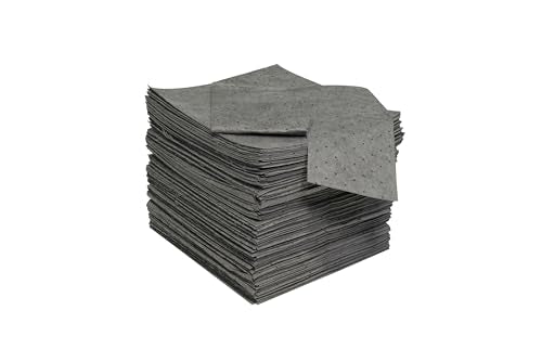 Spilfyter Universal Light Duty Absorbent Pads, 16" x 18", 200 Count | Single Ply, For Quick Tasks, Ideal for Fast Cleanup for Small Spills, SFG-70