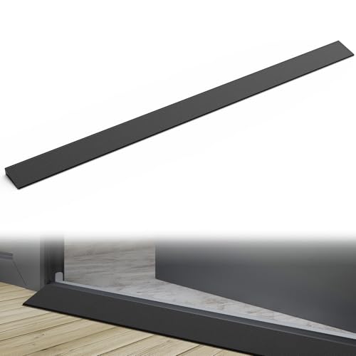 Nilight 0.4" Rise Threshold Ramp for Doorways, 39.4" Wide Low Profile Cuttable Rubber Wheelchair Access Door Ramp for Doorway, Curb, Home Steps, Bathroom - size: 0.4" Rise