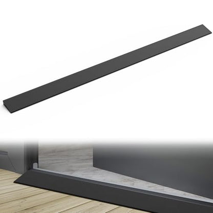Nilight 0.4" Rise Threshold Ramp for Doorways, 39.4" Wide Low Profile Cuttable Rubber Wheelchair Access Door Ramp for Doorway, Curb, Home Steps, Bathroom - size: 0.4" Rise
