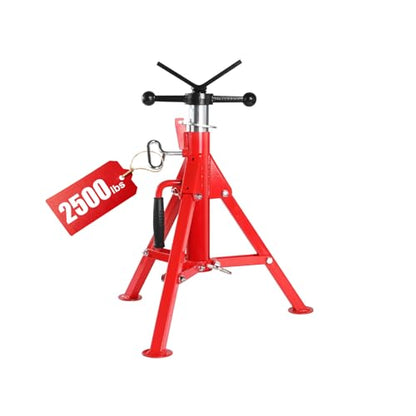 Heavy-Duty Folding Pipe Jack Stand, 2500LB Capacity Jack Stand, 20-37 Inch Adjustable Pipe Support