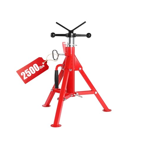Heavy-Duty Folding Pipe Jack Stand, 2500LB Capacity Jack Stand, 20-37 Inch Adjustable Pipe Support