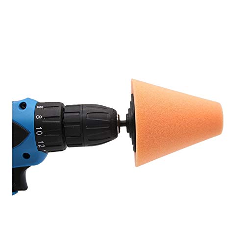 Jinchao-polishing Pads, 1x Polishing Sponges Pad, Cleaning Car Tyres Wheel Bosses Polishing Machine Cone-Shape Wheel Hubs Polisher Disk,Polishing (Color : Orange) - color: Orange