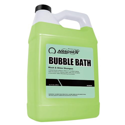 Nanoskin BUBBLE BATH Foaming Car Wash Shampoo 1 Gallon - Works with Foam Cannon, Foam Gun, Bucket Washes, Car Soap for Pressure Washer | For Car, Truck, Motorcycle, RV & More | Green Apple Scented - size: 128 Fl Oz (Pack of 1)