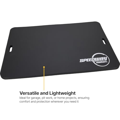 Large Foam Work Mat and Kneeling Pad for Garage or Racing Pits | 1in Thick Foam Cushions Back Knees Elbows, 46x30in Large Surface for Work Area, Built In Handles for Easy Carry