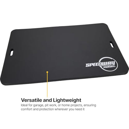 Large Foam Work Mat and Kneeling Pad for Garage or Racing Pits | 1in Thick Foam Cushions Back Knees Elbows, 46x30in Large Surface for Work Area, Built In Handles for Easy Carry