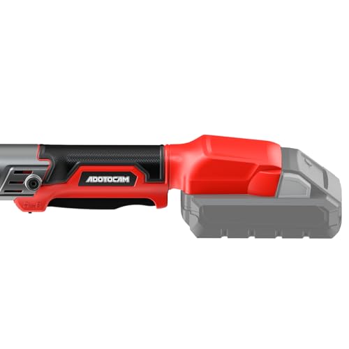 3/8" Cordless Ratchet Wrench for Milwaukee 18V Battery(Tool Only),75FT-LBS(102N.m) Extended Electric Ratchet Wrench with Variable Speed, LED Light, 1/4"&1/2" Adapter,3" Extension Bar