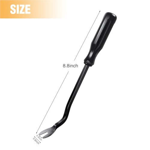 GOOACC Car Panel/Upholstery Remover Ergonomic Stainless Steel Fastener Remover - Easily Removes Plastic Fasteners Reduces Damage to Panels and Loss of Clips Black - color: Black, size: 1Pc Remover