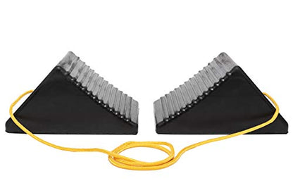 MaxxHaul 50012 Rubber Wheel Chock with Rope - 8" x 5" x 4", 2 Count (Pack of 4) - size: MaxxHaul 50012- 8" x 5" x 4" (Pack of 4)