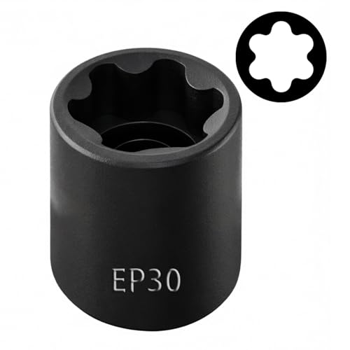 EP Socket EP30, 6 Point 1/2” Dr Female External E-Torx Plus Socket | EP Socket, Female External, E-Torx Plus Socket, External, Cr-V Steel, High Deformation Prevention - size: EP30