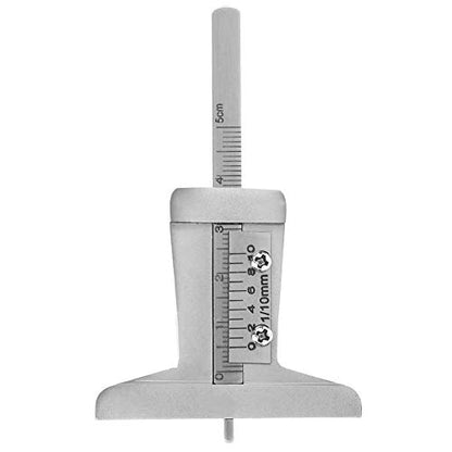 Tire Depth Gauge, Stainless Steel Tyre Depth Ruler Meter Caliper Checker for Car Truck Motorcycle 0-10mm