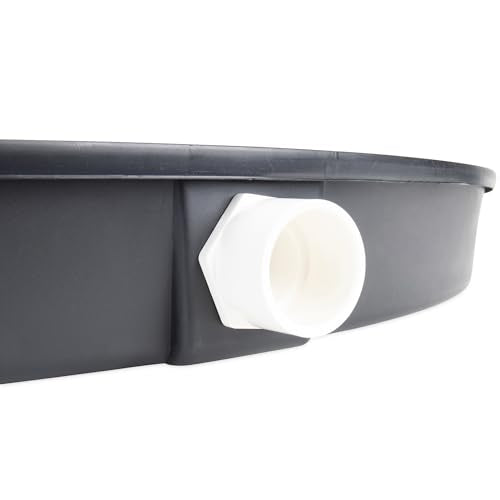 Camco Water Heater Drain Pan, Plastic Leak Catch Tray with Drain Fitting, Fits Electric Water Heaters up to 26" Diameter, 32-Inch (OD), 30-Inch (ID) - size: 30" ID, style: PVC Fitting