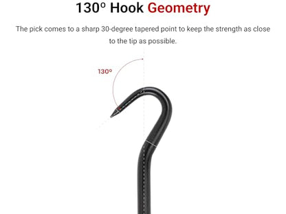 TEKTON 130-Degree Pointed Hook (1/8 x 3 in. shank) | PNH21105 | Made in USA - style: 130-Degree Hook