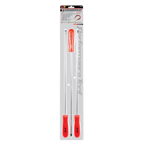 Performance Tool W924 Long Shaft Screwdriver Set, 3-Piece - size: 3pc Hi-Vis Long Shaft Screwdriver Set