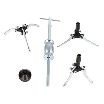 SCITOO 3 Jaw Gear Bearing Slide Hammer Puller Set, Universal Internal & External Gear Pulley Puller Set for Pulling Out Gears Bearings