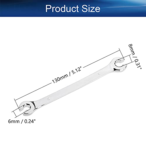 Heyiarbeit Flare Nut Wrench, 6mm x 8mm Metric Double Open End, 1 Pcs - size: 6*8mm, style: 1PC