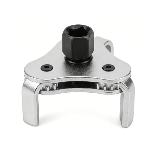 Adjustable Oil Filter Wrench Tool, 3-Jaw 2-Way Auto Oil Filter Removal Tool from 1.9 Inch to 3.6 Inch, 1/2" Drive Engine Filters Remover Disassembly Tools for Cars Trucks SUVs