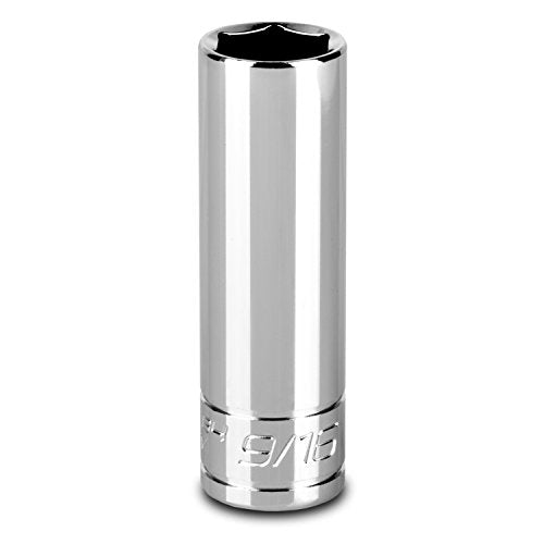Capri Tools 9/16-Inch Deep Socket, 3/8-Inch Drive, 6-Point, SAE - size: 9/16-Inch