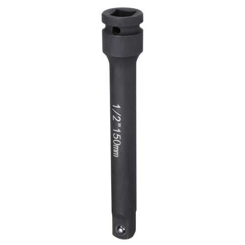 HARFINGTON Impact Socket Extension Bar 1/2" Square Drive 6" Long CR-V Steel Extension Rod Ratchet Wrench Driver Adapter for Axle Nut Sockets, Black - size: 1/2" Square Drive 6" Long
