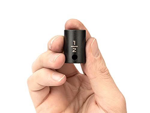 TEKTON 3/8 Inch Drive x 1/2 Inch Shallow 6-Point Impact Socket | SID12013 - size: 1/2-Inch, style: Shallow