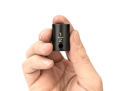 TEKTON 3/8 Inch Drive x 1/2 Inch Shallow 6-Point Impact Socket | SID12013 - size: 1/2-Inch, style: Shallow
