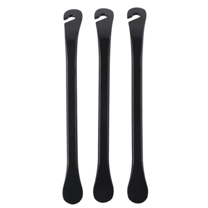 VBESTLIFE Tire Lever Bike Bicycle Spoon Repair Tool, 3pcs Portable Carbon Steel Pry Bar Set with Chamfered Tip for Tire Bead Removal, Spoke Hook for Puncture Fix, Rim Protection