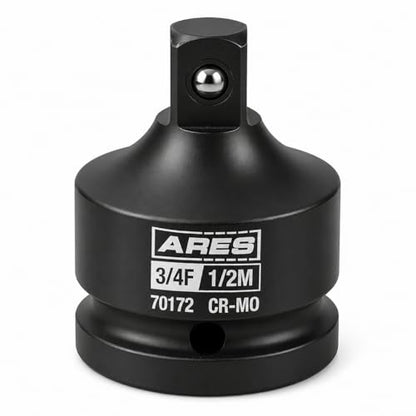 ARES 70172 3/4-Inch F to 1/2-Inch M Impact Socket Adapter | Chrome Moly Steel Construction Exceeds ANSI Standards and Ensures Life Time Use
