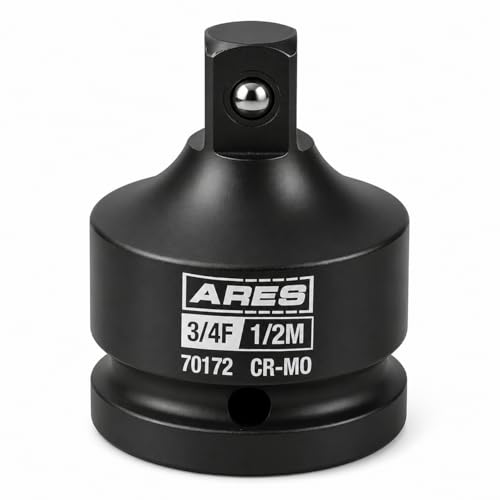 ARES 70172 3/4-Inch F to 1/2-Inch M Impact Socket Adapter | Chrome Moly Steel Construction Exceeds ANSI Standards and Ensures Life Time Use