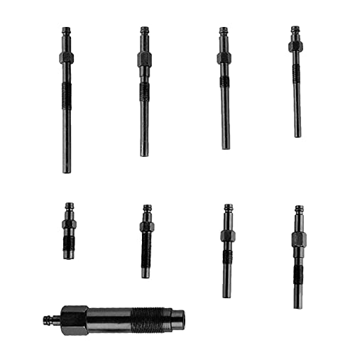 DAYUAN 17Pcs Diesel Engine Compression Tester Tool Automotive Compressor | 0-1000 PSI / 70 Bar Gauge，9 Glow Plug & 4 Injector Adapters，Built-In Resetter，Fits Diesel Cars, Trucks & Tractors