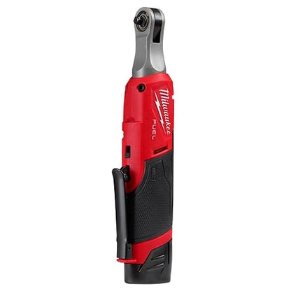 Milwaukee 2566-22 M12 FUEL Brushless Lithium-Ion 1/4 in. Cordless High Speed Ratchet Kit with 2 Batteries (2 Ah)