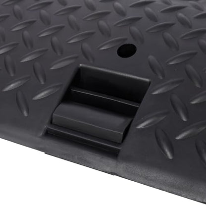 2 Pack Tire Saver Ramps for Cars, SUVs, RVs - Anti-Slip Hard Plastic Tire Cradle for Long-Term Storage, Interlocking Flat Spot Prevention Wheel Support, 22.8"x11.8" Black (2)