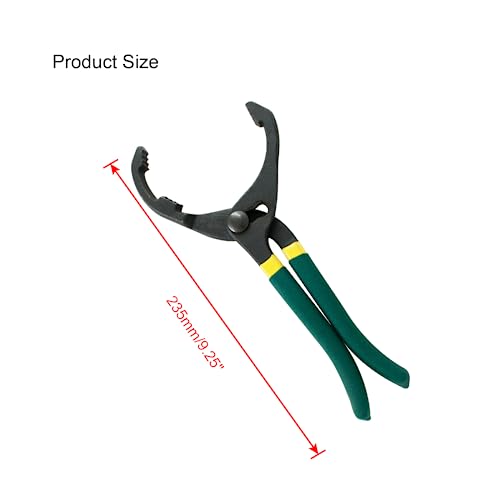 Hitefu 10 Inch Oil Filter Pliers, Adjustable Oil Filter Wrench | No Slipping Oil Filter Removal Tool, For Engine Filters, Cars, Motorcycles and Trucks