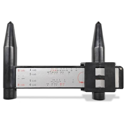 Wheel PCD Gauge, 4 5 6 8 Holes Wheel Rim Bolt Pattern Quick Measuring Tool, Lug Bolt Pattern Gauge Sliding Caliper, PCD Ruler Lugs Tool