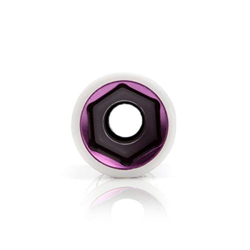 Steelman 13/16-inch Sleeved Socket, Wheel and Lug Nut Protector Polyethylene Sleeve and Insert, Non-Marring, Long, 6-Point, 1/2-inch Drive - size: 13/16" Purple