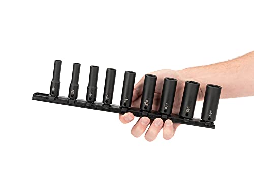 TEKTON 3/8 Inch Drive Impact Socket Set, 9-Piece | SID91101 - size: 9-Piece (5/16-3/4-Inch), style: Deep