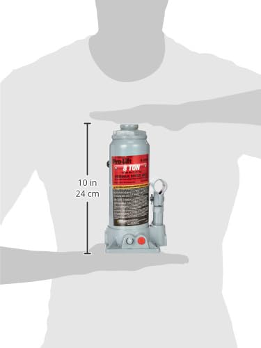 Pro-Lift B-008D Grey Hydraulic Bottle Jack - 8 Ton Capacity