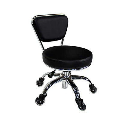 MAYAKOBA Dayton Garage Rolling Seat (Black Upgrade Casters) Pneumatic, Short Stool with Adjustable Height 13"-15", Perfect for Garage Task, Home Cleaning, Bathroom Short Seat, Technician Task - color: Black (Upgrade)