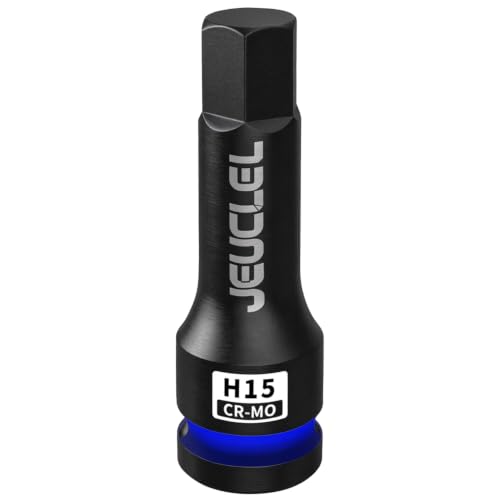 15mm Hex Impact Bit Socket, H15 1/2" Drive Allen Socket, Cr-Mo | 3-Inch, Lengthen Hex Screwdriver Adapter for Electric Ratchet Wrenches Fastening Screws, Socket Wrench, Head Drill - size: 1PC | H15 15MM